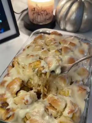 Pumpkin Cinnamon Roll Bites with Cream Cheese Icing