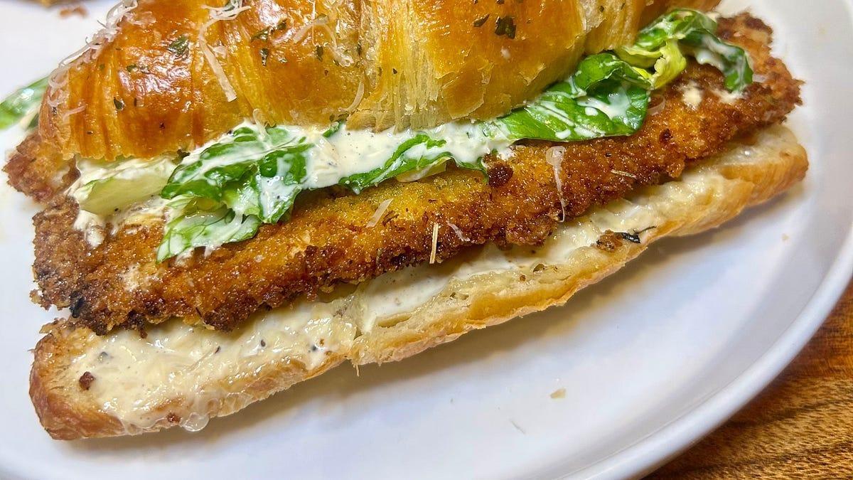 Chicken Caesar Salad Croissant Sandwiches 