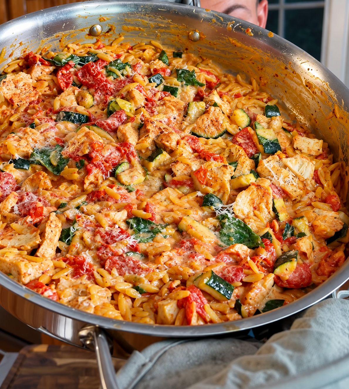 Creamy Boursin Orzo Chicken Bake