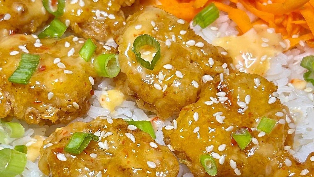 Crispy Bang Bang Shrimp Bowls