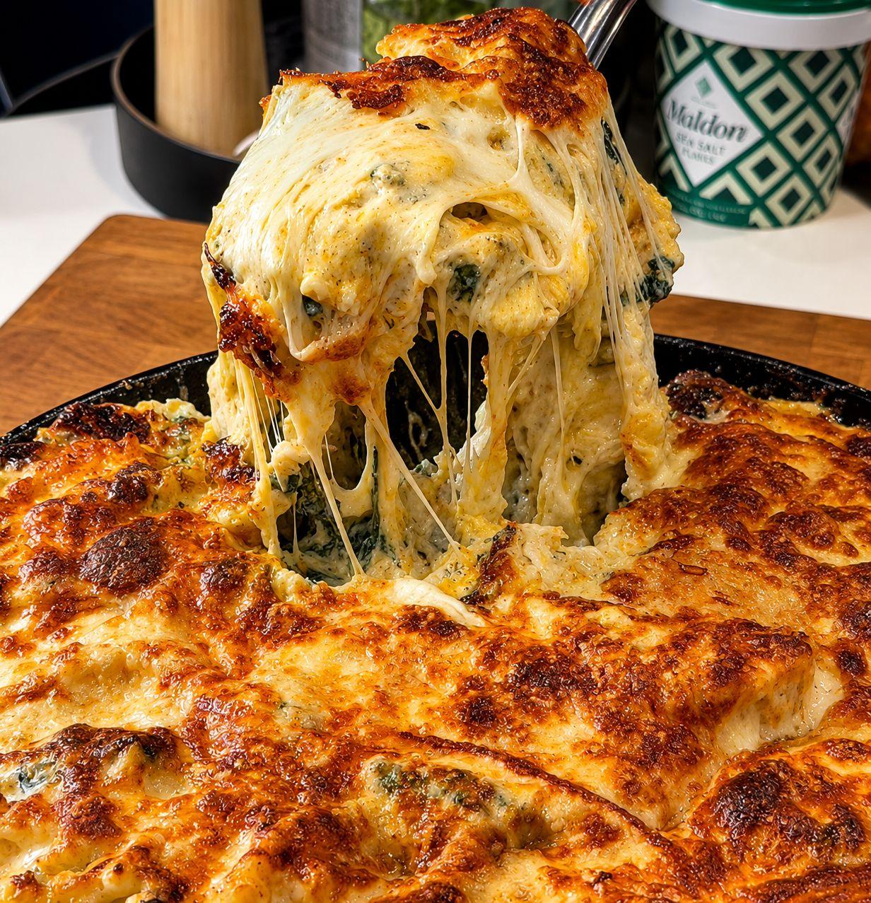 Chicken Alfredo Lasagna Rolls