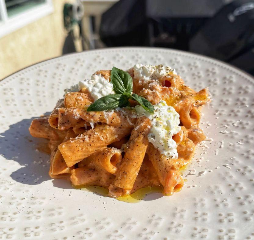 High-protein Creamy Sausage Rigatoni