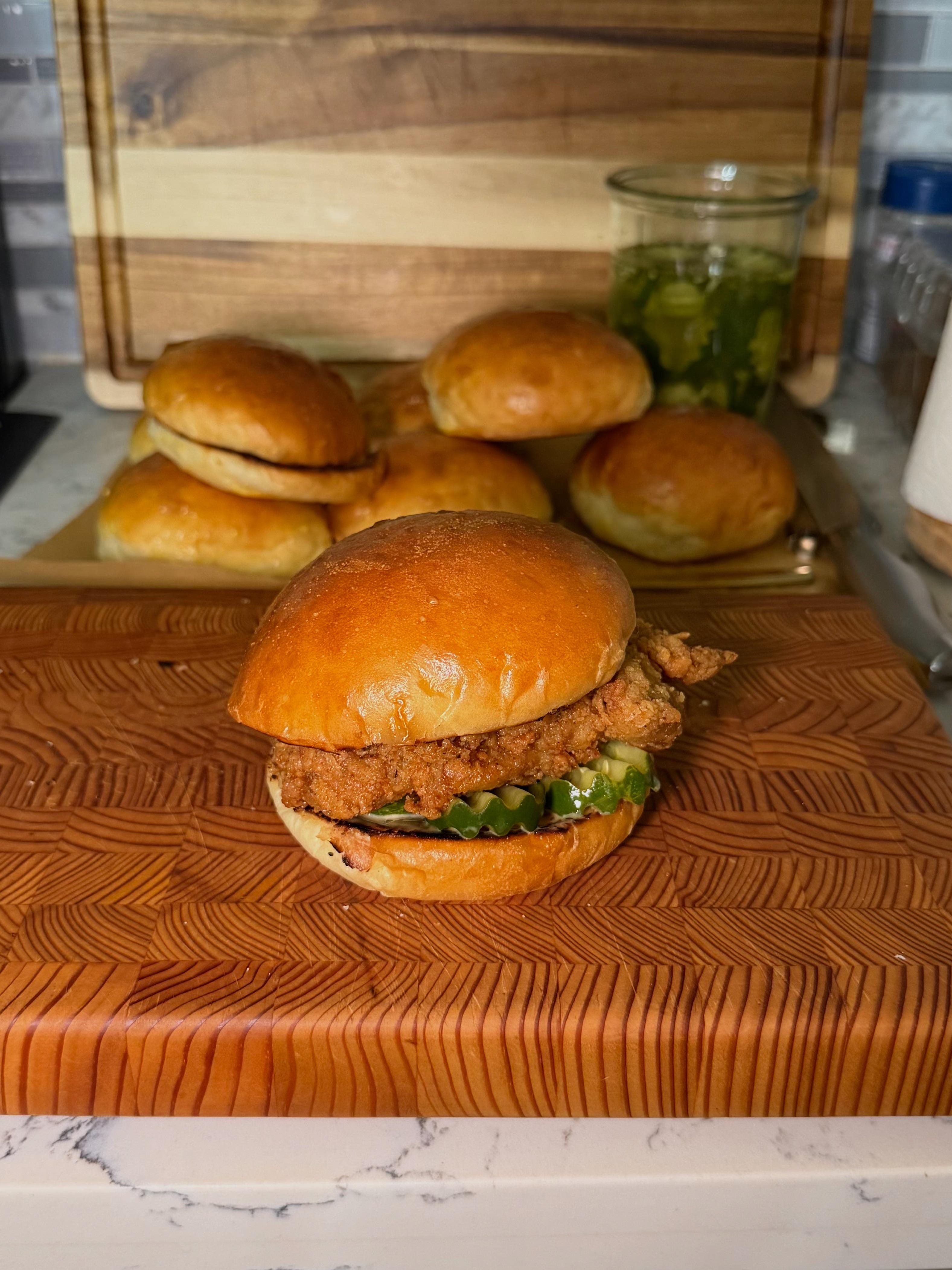 Homemade Chick-fil-A Sandwiches (fried chicken recipe)