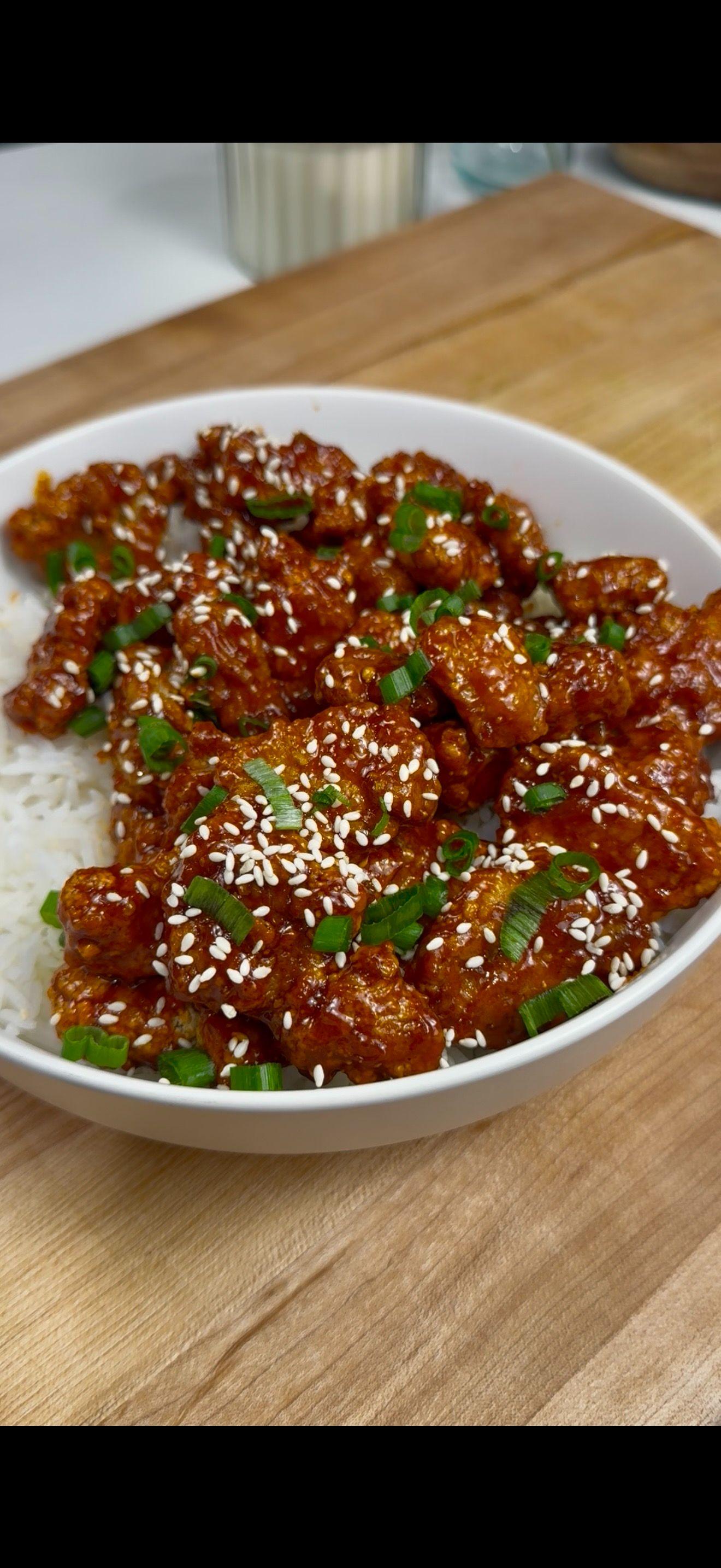 Korean Popcorn Chicken 🍿🍗