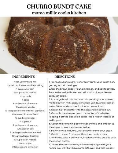 CHURRO BUNDT CAKE