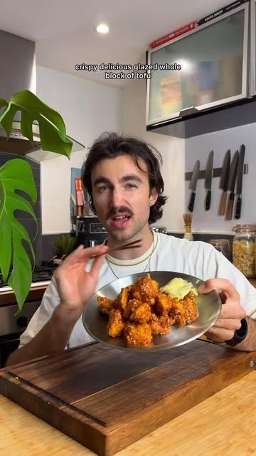 Crispy Glazed Tofu Nuggets