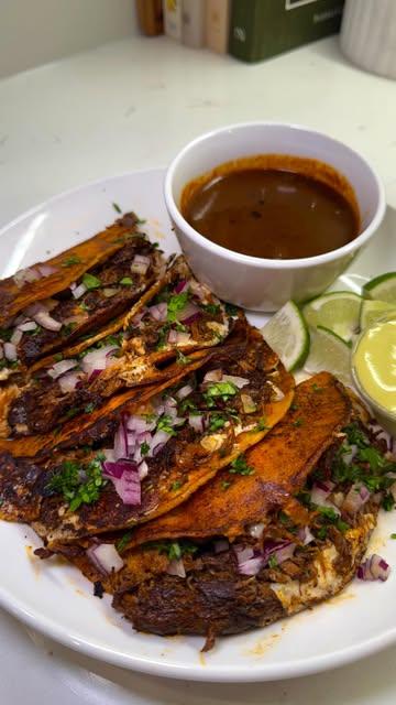 Birria Tacos with Consomé 🌮