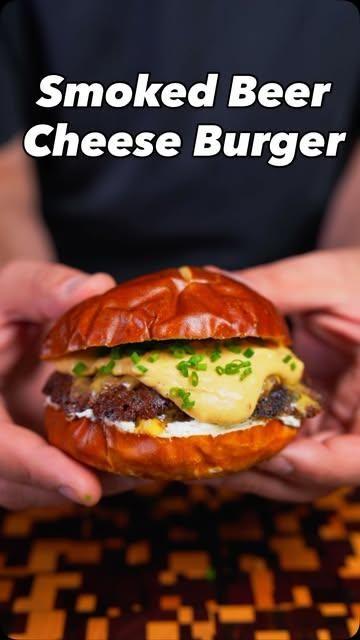 Smoked Beer Cheese Burger!