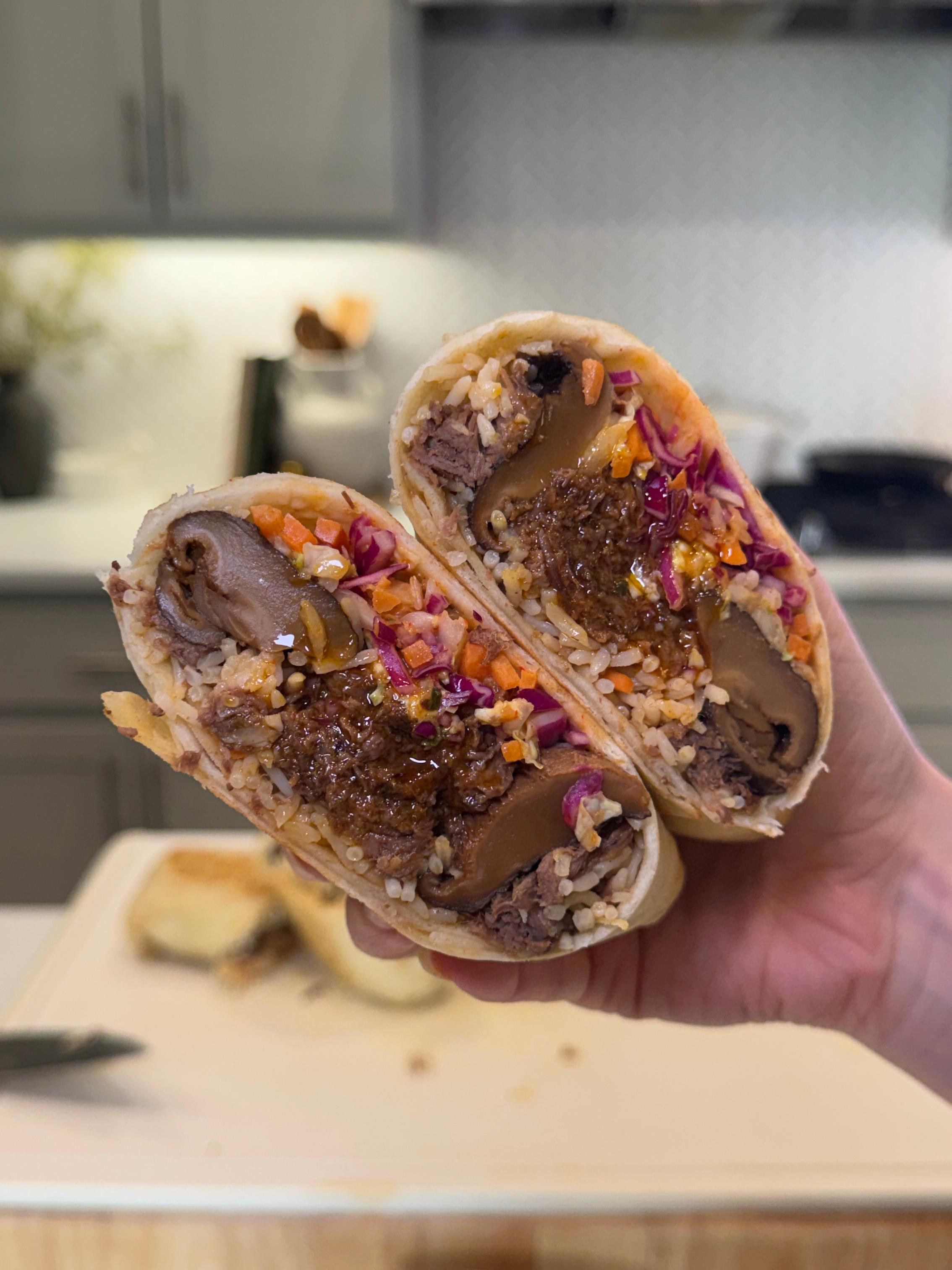 Korean Pot Roast Burritos