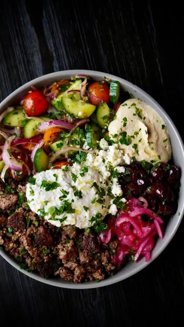 Mediterranean Beef Bowl 🥩🥗🔥