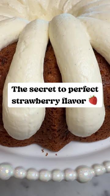 Strawberries and Cream Bundt Cake